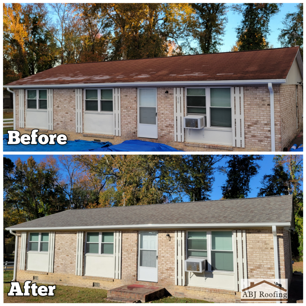 new roof before and after