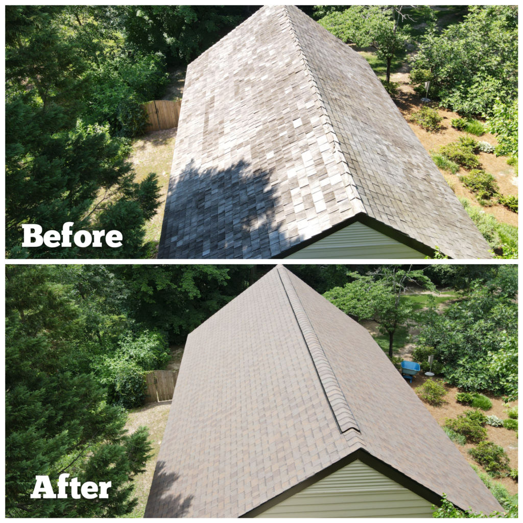 new roof before and after