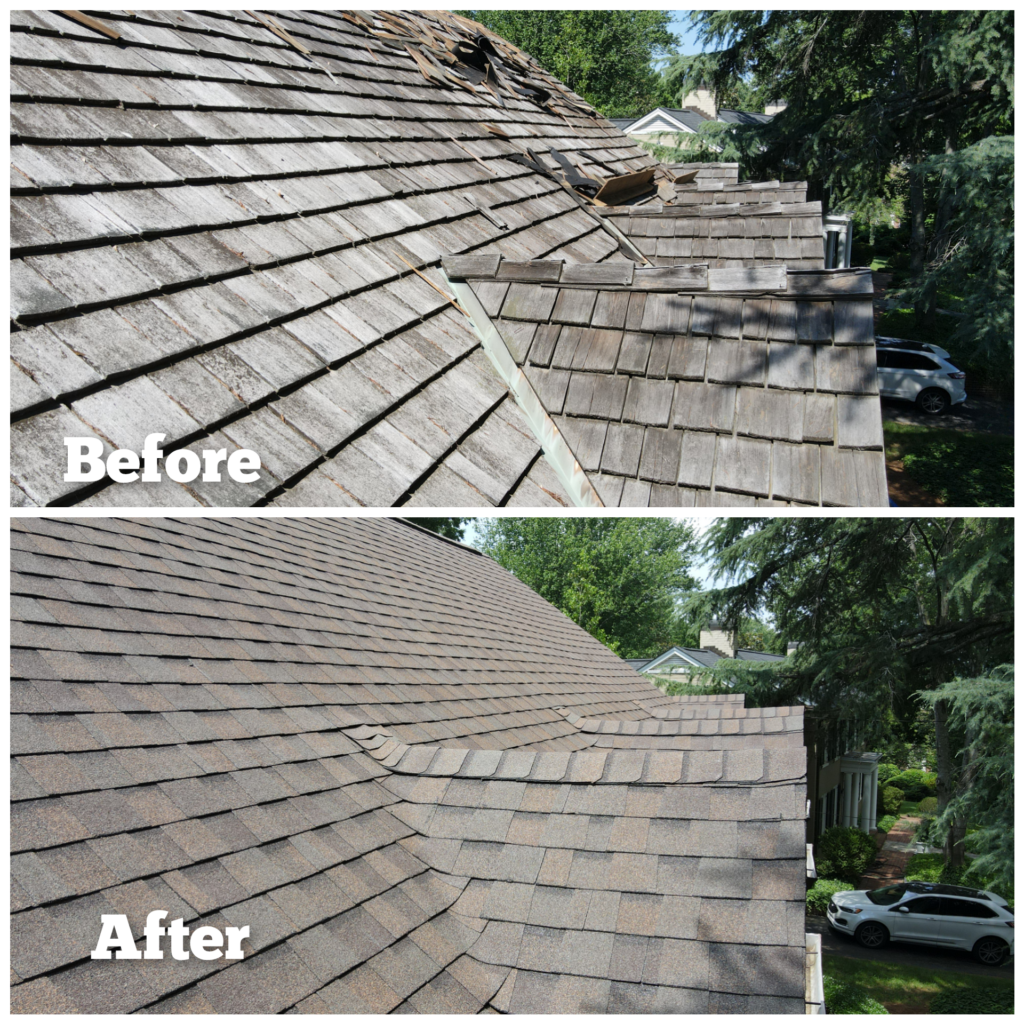 roofing before and after