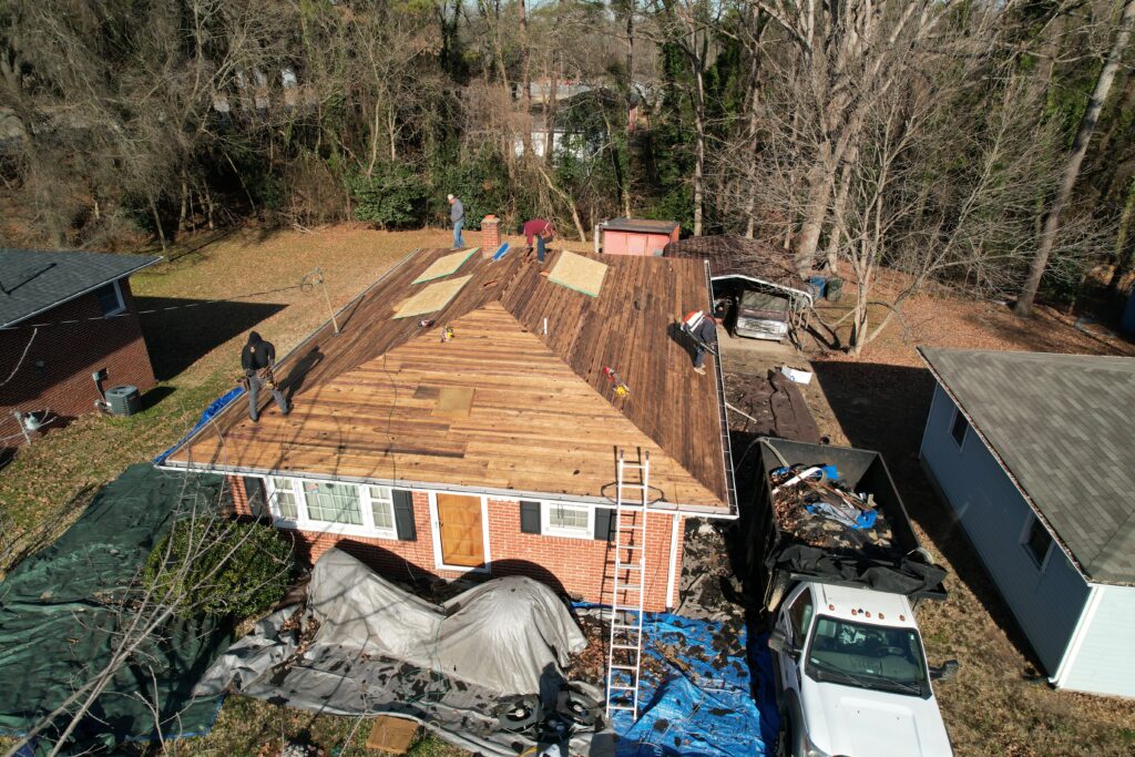 old boards roof decking
