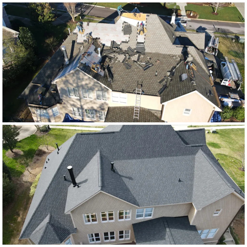 Roof Replacement in North Raleigh 1 roofing install